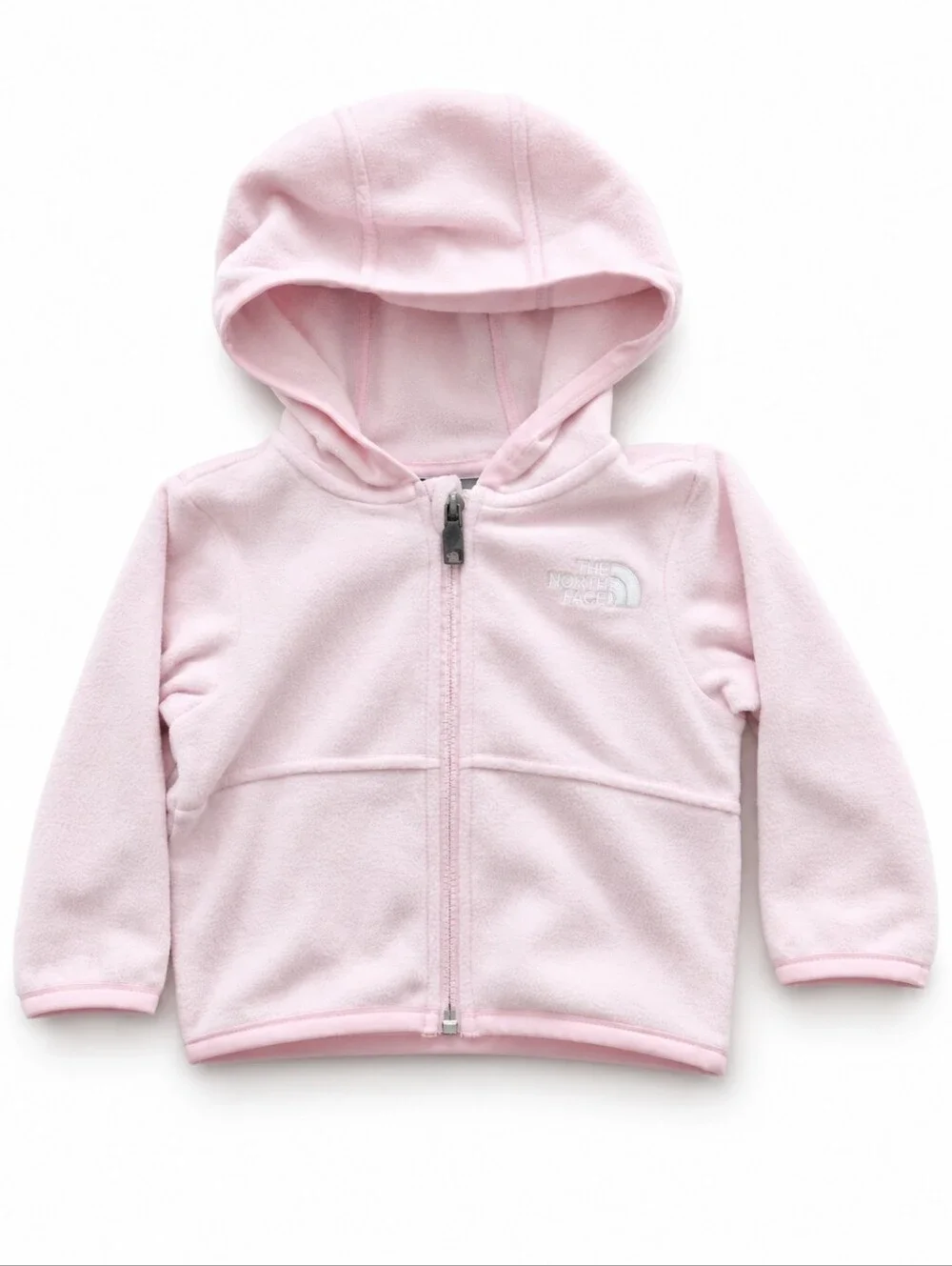The North Face Light Pink Baby Glacier Full-zip Hoodie Size 3-6 Months